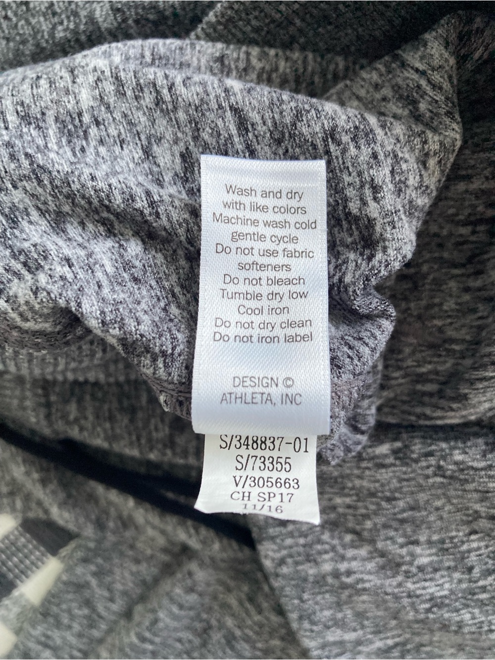 Athleta Women's Gray Marled Jogger Pants Size M Gray Knit Drawstring RN 54023 - Picture 5 of 9